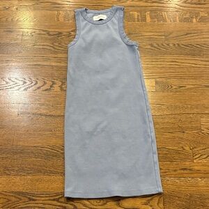 SOLD OUT NYC Sleeveless Blue ribbed tank Dress, xS